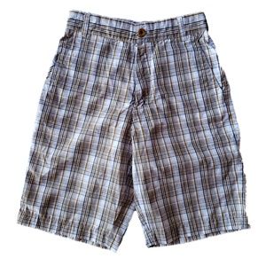 Billabong flat front casual shorts size 28 plaid